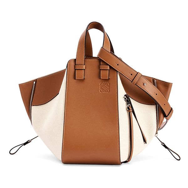 【ロエベ】新作◇smallハンモック 偽物 キャンバス&カーフ A538S35X27